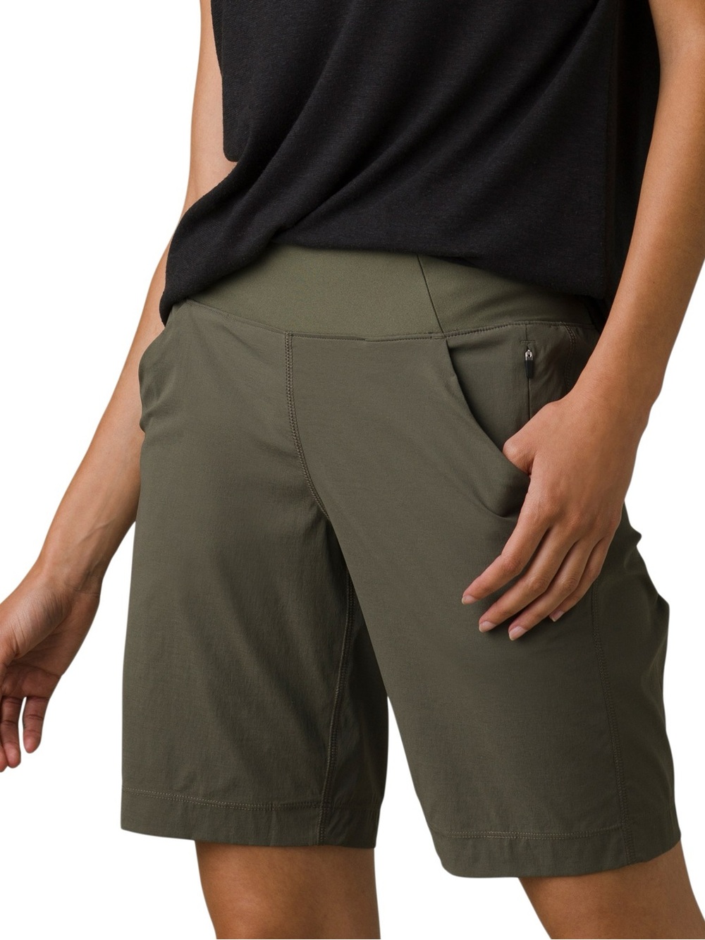 Prana Women's Koen Flat Front Shorts Women's Hiking Active Green Size Large